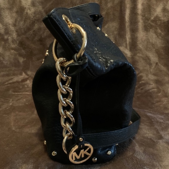 ****SOLD****MICHAEL KORS STUDDED BLACK HANDBAG - Picture 3 of 4